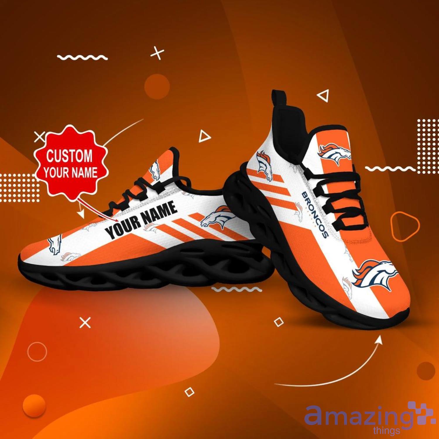 Denver Broncos NFL Max Soul Shoes Custom Name Sneakers For Men And