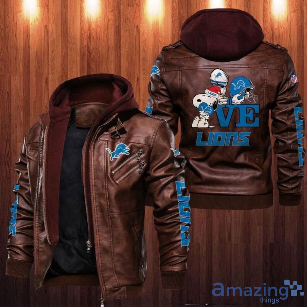 New Men Detroit Lions Fans Hoodie Fleece Coat winter Jacket Warm Coat Ski  Suit