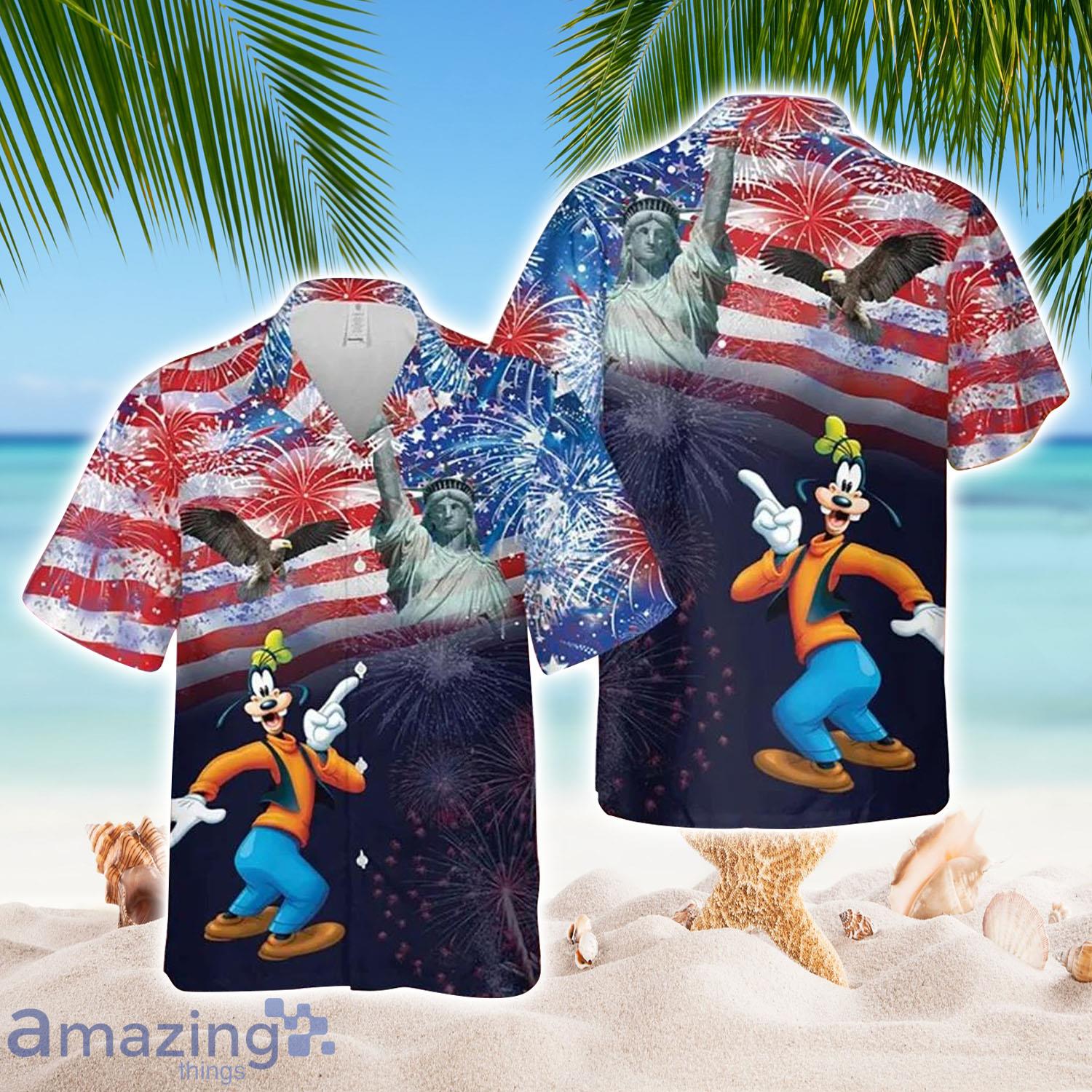 Disney 4Th Of July Hawaiian Shirt Goofy Us Flag - Disney 4Th Of July Hawaiian Shirt Goofy Us Flag