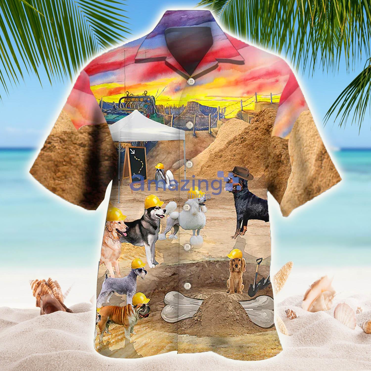Dog Archeologist Dog Digging For Bones Hawaiian Shirt - Dog Archeologist Dog Digging For Bones Hawaiian Shirt
