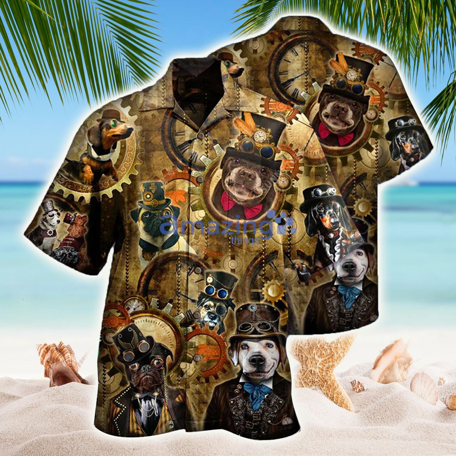 Dog Gift For Dog Lover Steampunk Dog Hawaiian Shirt - Dog Gift For Dog Lover Steampunk Dog Hawaiian Shirt