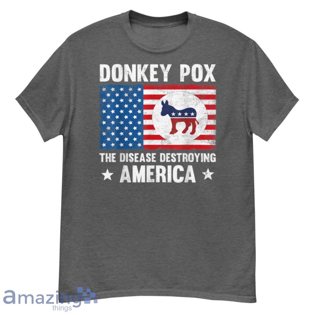 Donkey Pox The Disease Destroying America Funny Anti Biden T-Shirt - G500 Men’s Classic T-Shirt-1