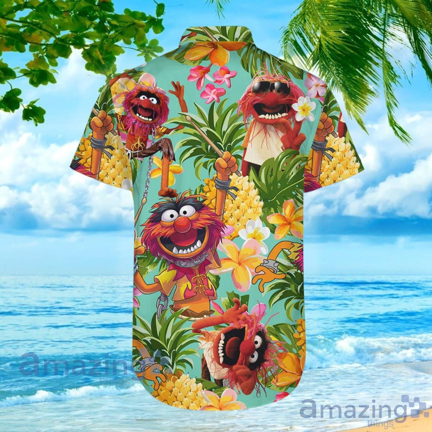  Funny Muppet Animal With Tropical Pineapple Muppet Hawaiian Shirt For Men And Women Product Photo 1
