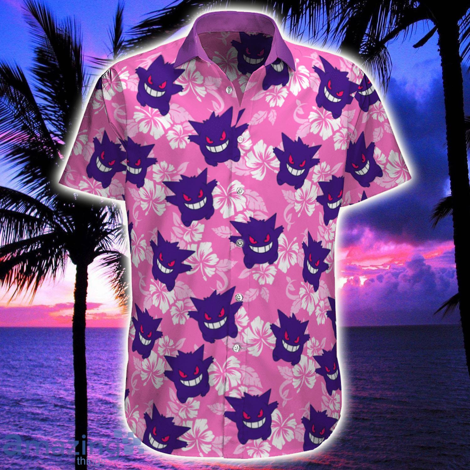 Gengar Tropical Pokemon Hawaiian Shirt - Gengar Tropical Pokemon Hawaiian Shirt