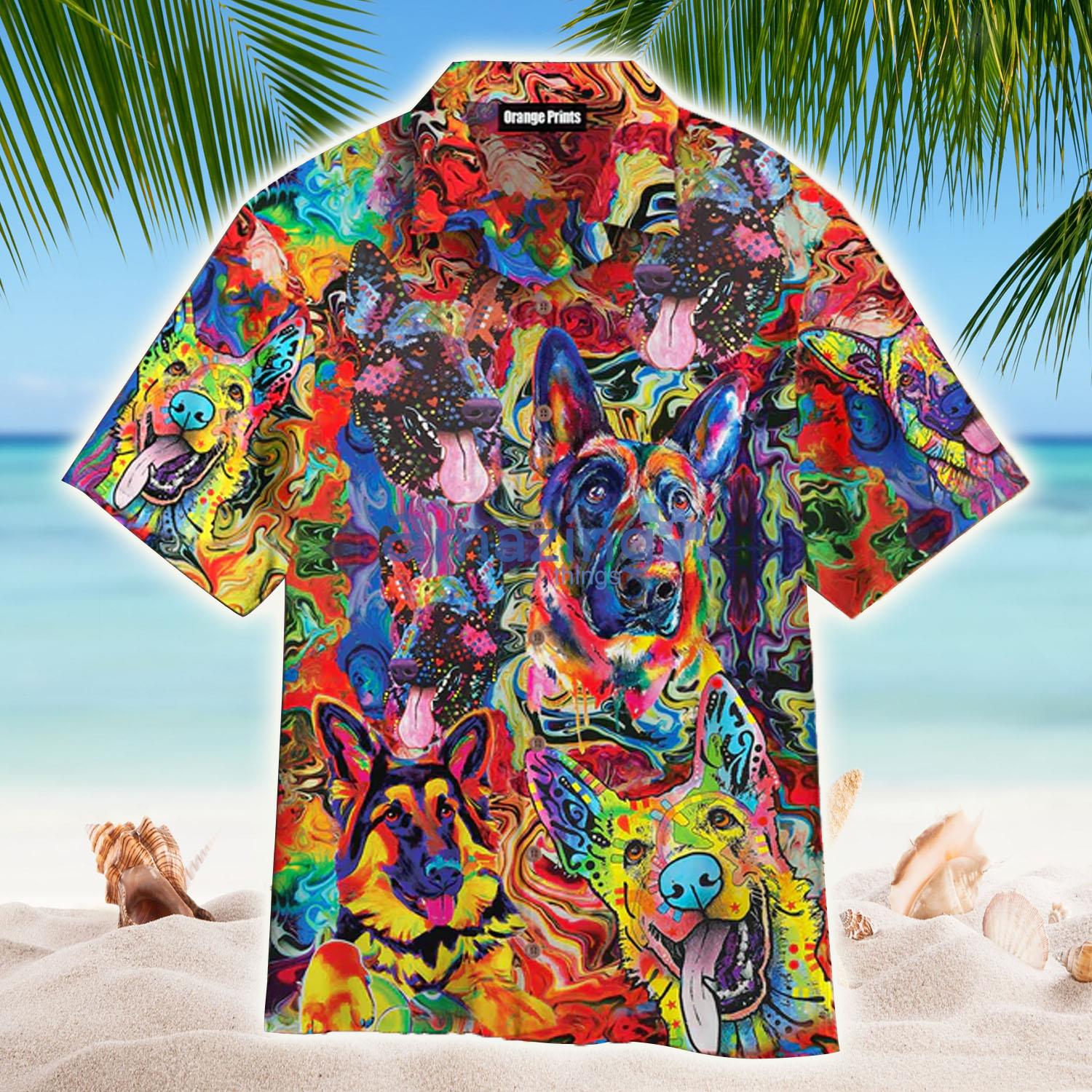 German Shepherd Dog Hawaiian Shirt - German Shepherd Dog Hawaiian Shirt