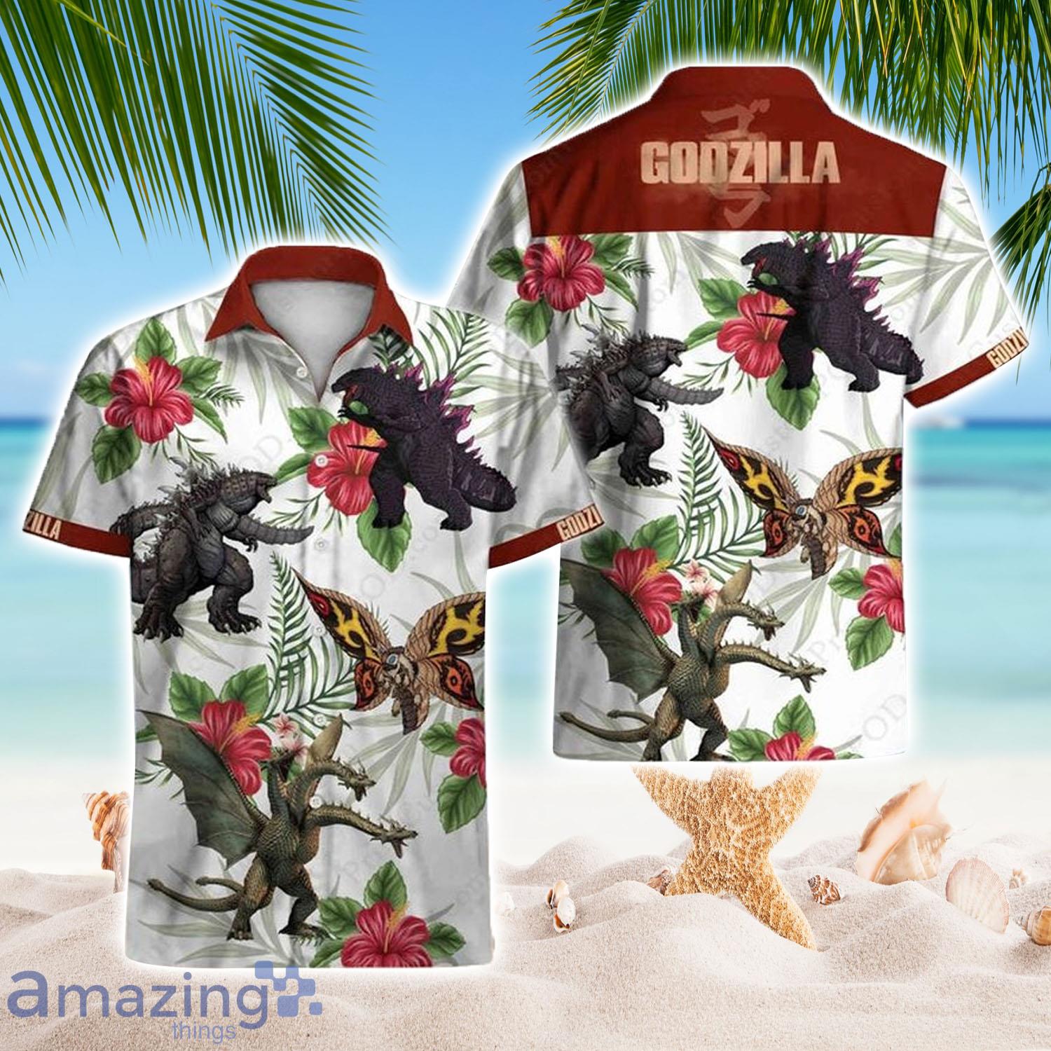 Godzilla Vs Kong Movie Cartoon Disney Hawaiian Shirt - Godzilla Vs Kong Movie Cartoon Disney Hawaiian Shirt