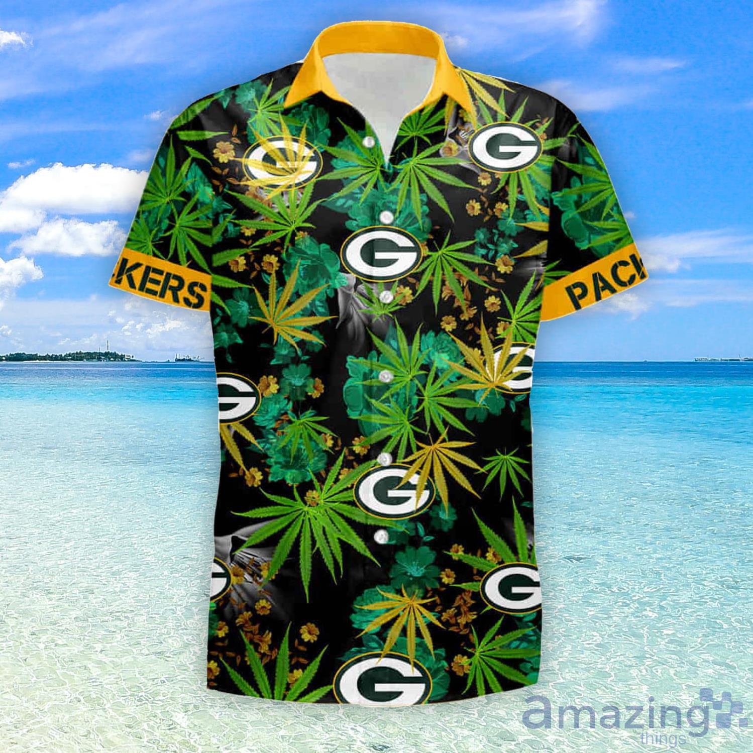 Green Bay Packers Cannabis All Over Printed Hawaii Summer Hawaiian Shirt