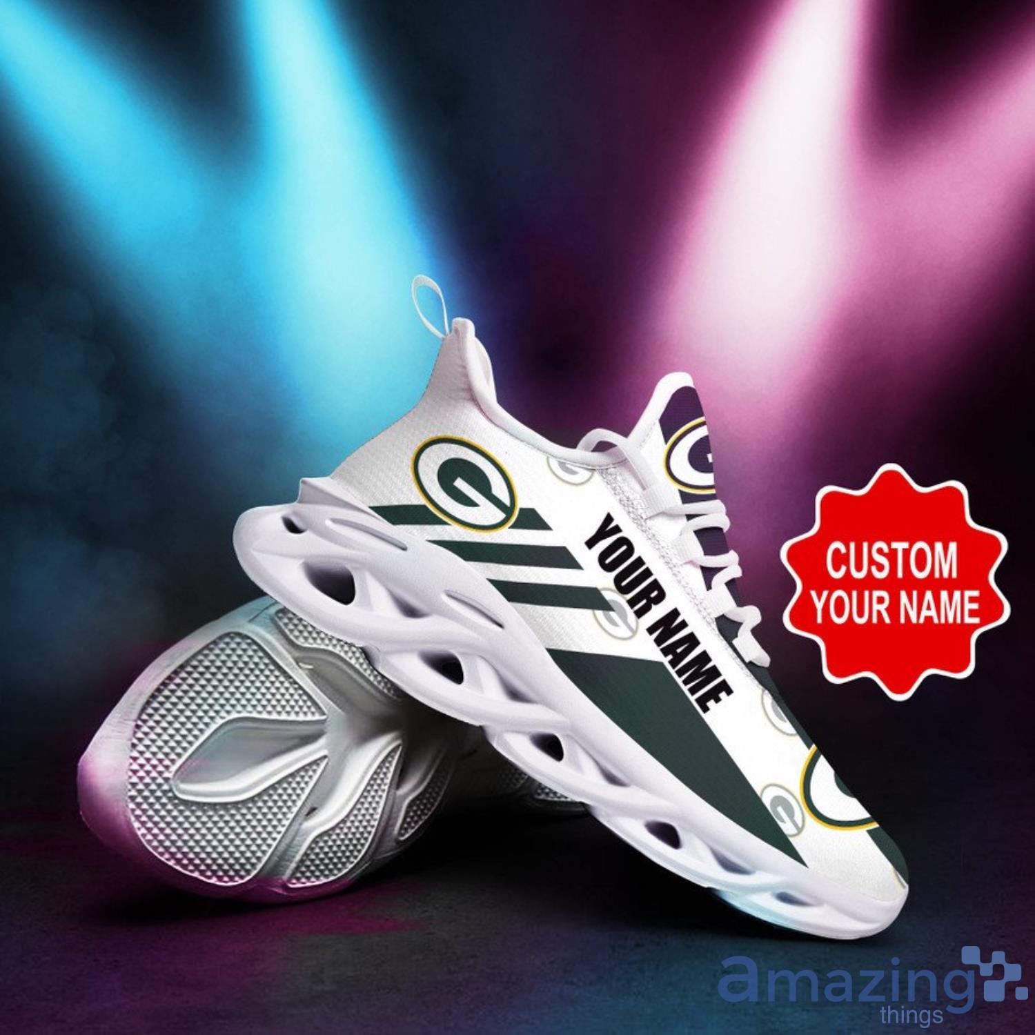 Green Bay Packers Cool Max Soul Sneakers Running Shoes Custom Name For Fans Product Photo 1
