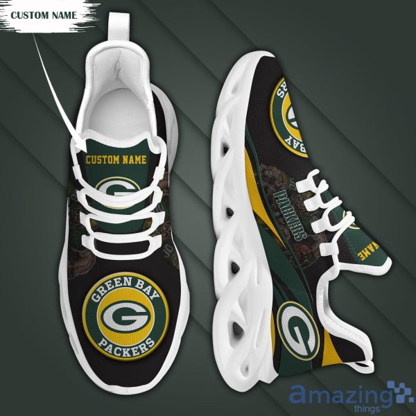 Green Bay Packers Mascot Custom Name Max Soul Sneakers Running Shoes