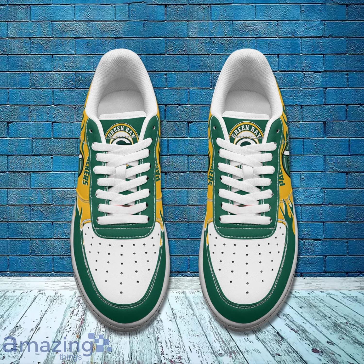 Green Bay Packers CUSTOM Nike Air Force Shoes -  Worldwide  Shipping