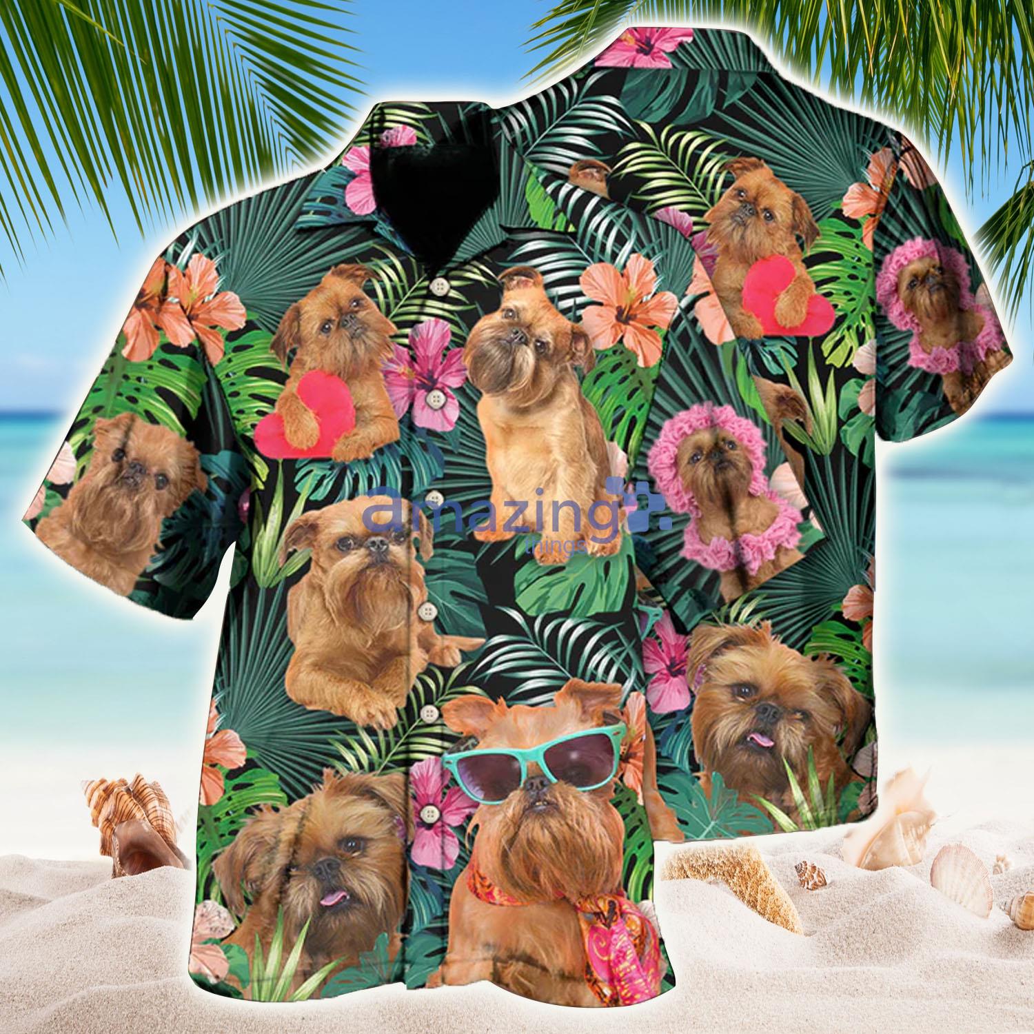 Griffon Brussels Dog Tropical Style Dog Lover Hawaiian Shirt - Griffon Brussels Dog Tropical Style Dog Lover Hawaiian Shirt