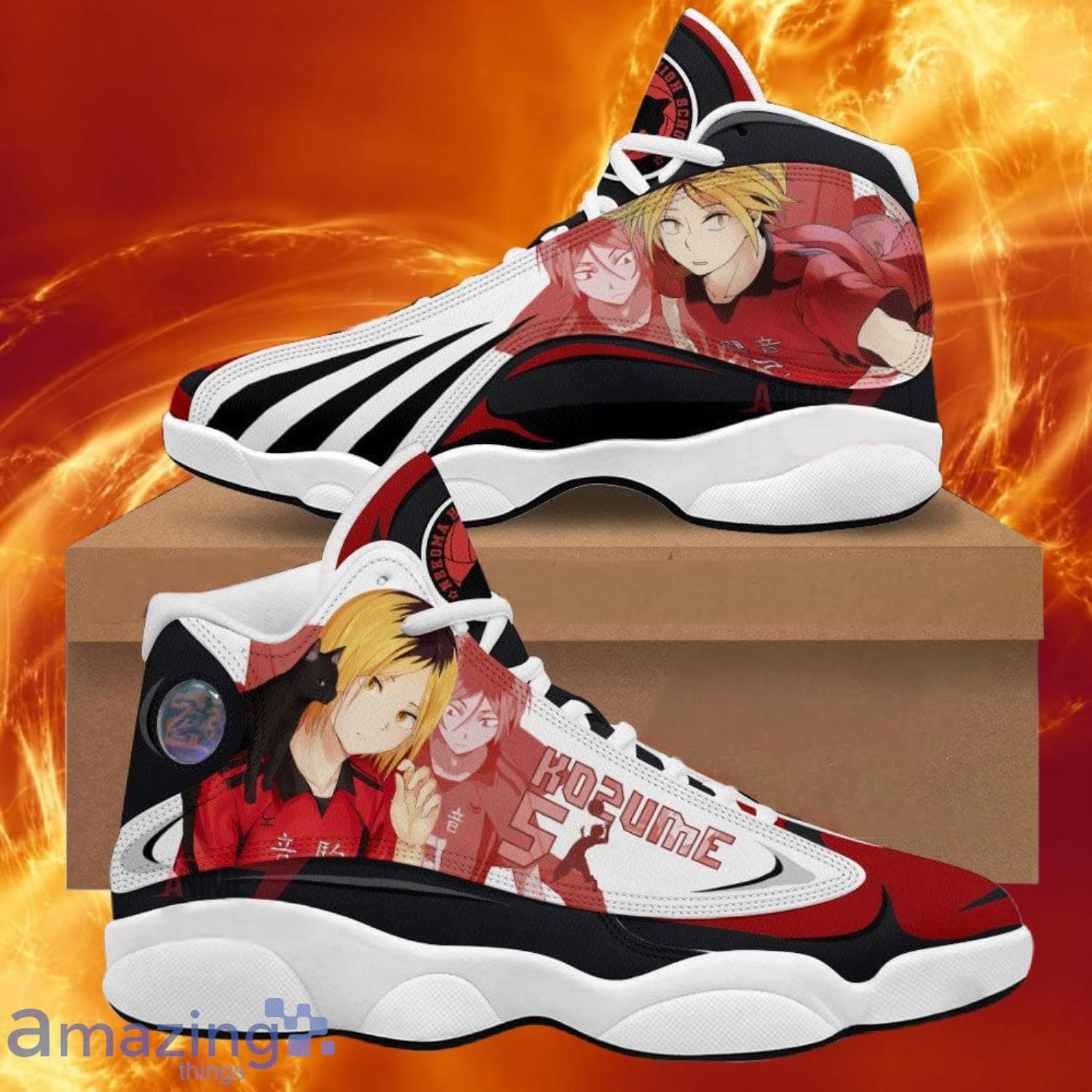 Haikyuu Kenma Kozume Red High Top Canvas Shoes Gift For Fans