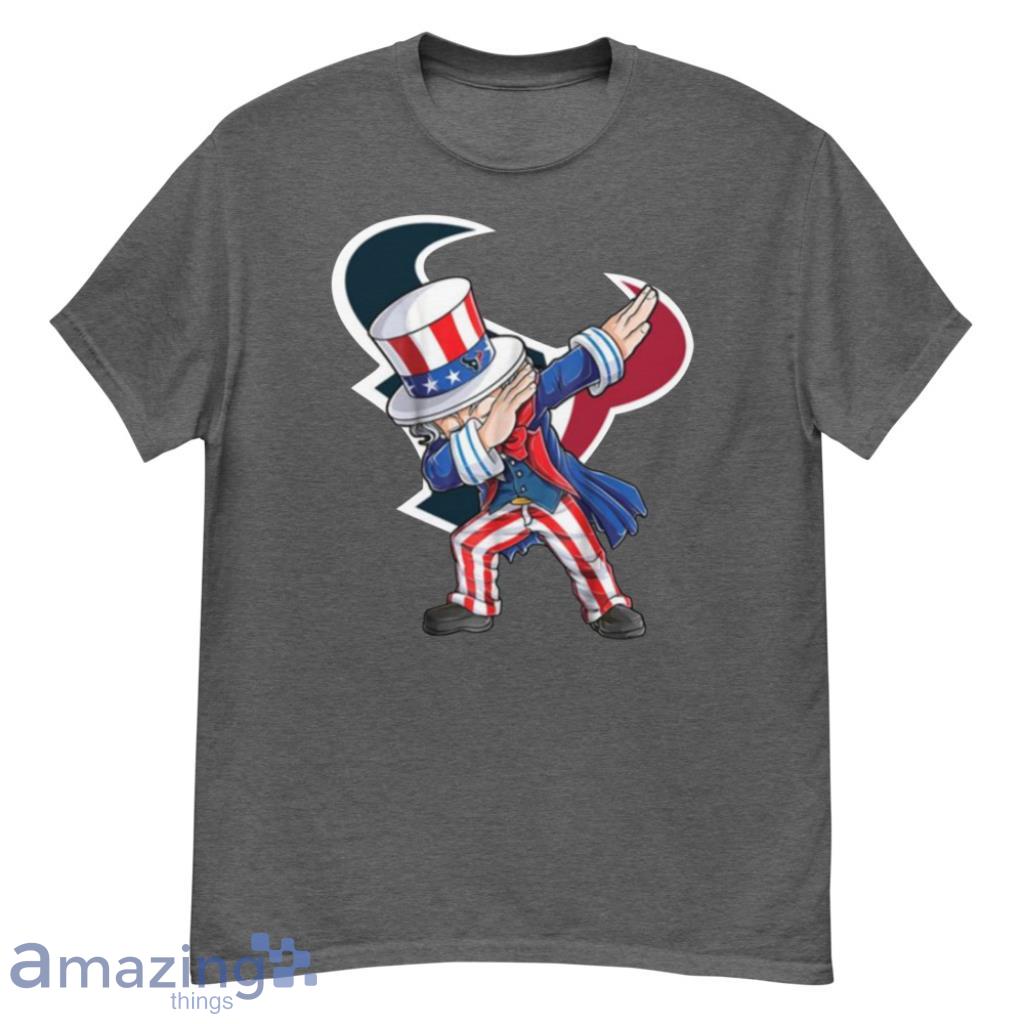 Houston Texans NFL Football Dabbing Uncle Sam The Fourth of July For Fans T Shirt - G500 Men’s Classic T-Shirt-1