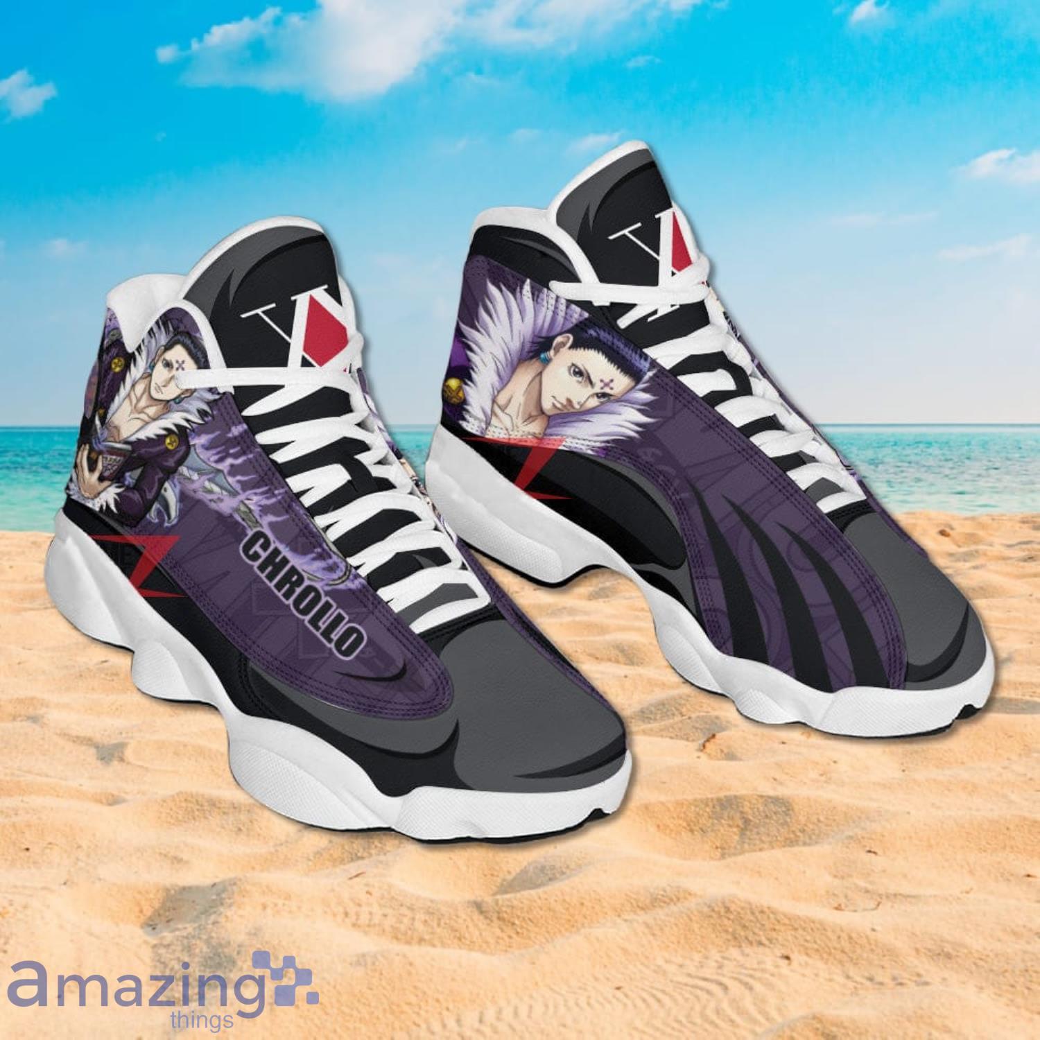 Hunter X Hunter Air Jordan 13 Sneakers Custom Chrollo Lucilfer Anime Shoes image Hunter X Hunter Air Jordan 13 Sneakers Custom Chrollo Lucilfer Anime Shoes Product Photo 2