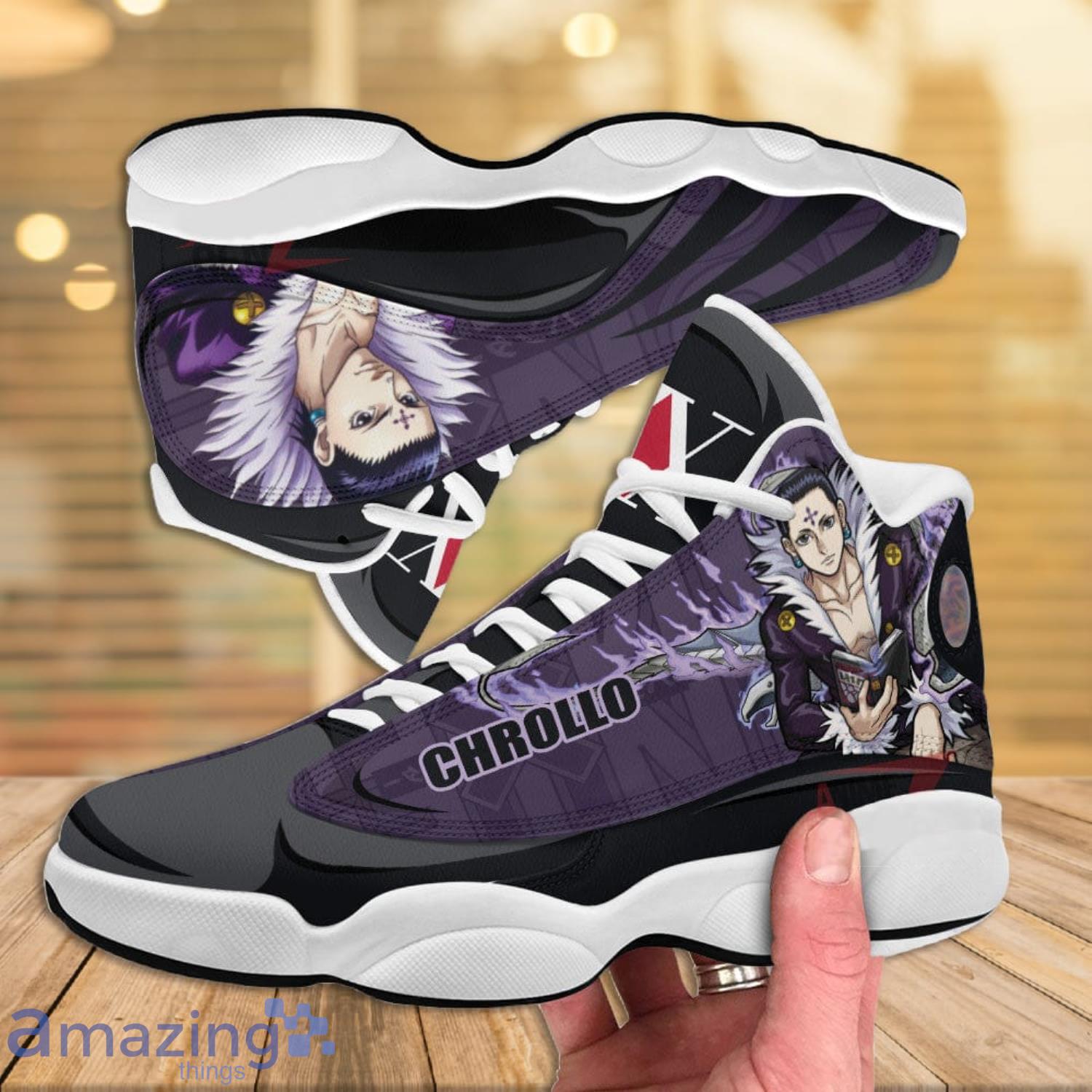 Hunter X Hunter Air Jordan 13 Sneakers Custom Chrollo Lucilfer Anime Shoes image Hunter X Hunter Air Jordan 13 Sneakers Custom Chrollo Lucilfer Anime Shoes Product Photo 3