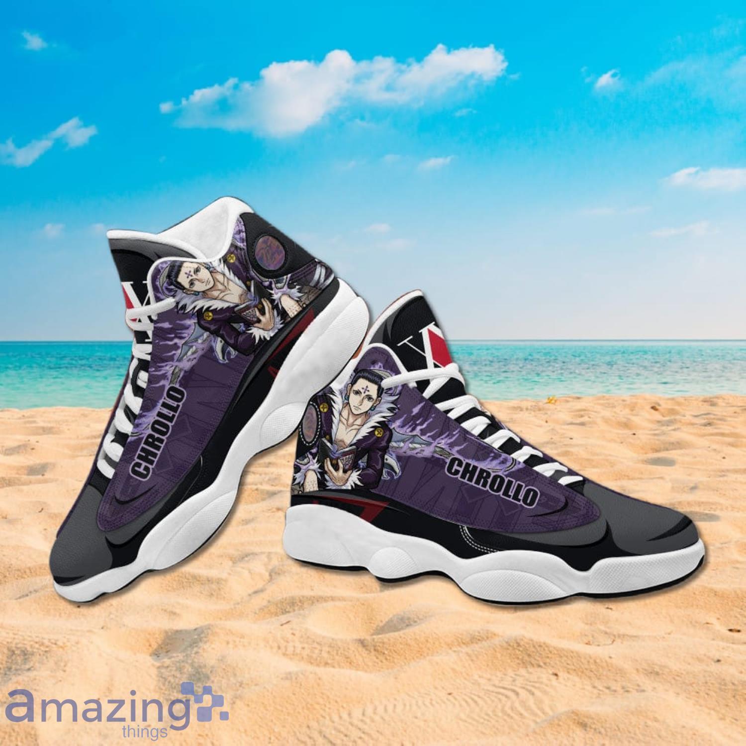 Hunter X Hunter Air Jordan 13 Sneakers Custom Chrollo Lucilfer Anime Shoes image Hunter X Hunter Air Jordan 13 Sneakers Custom Chrollo Lucilfer Anime Shoes Product Photo 4