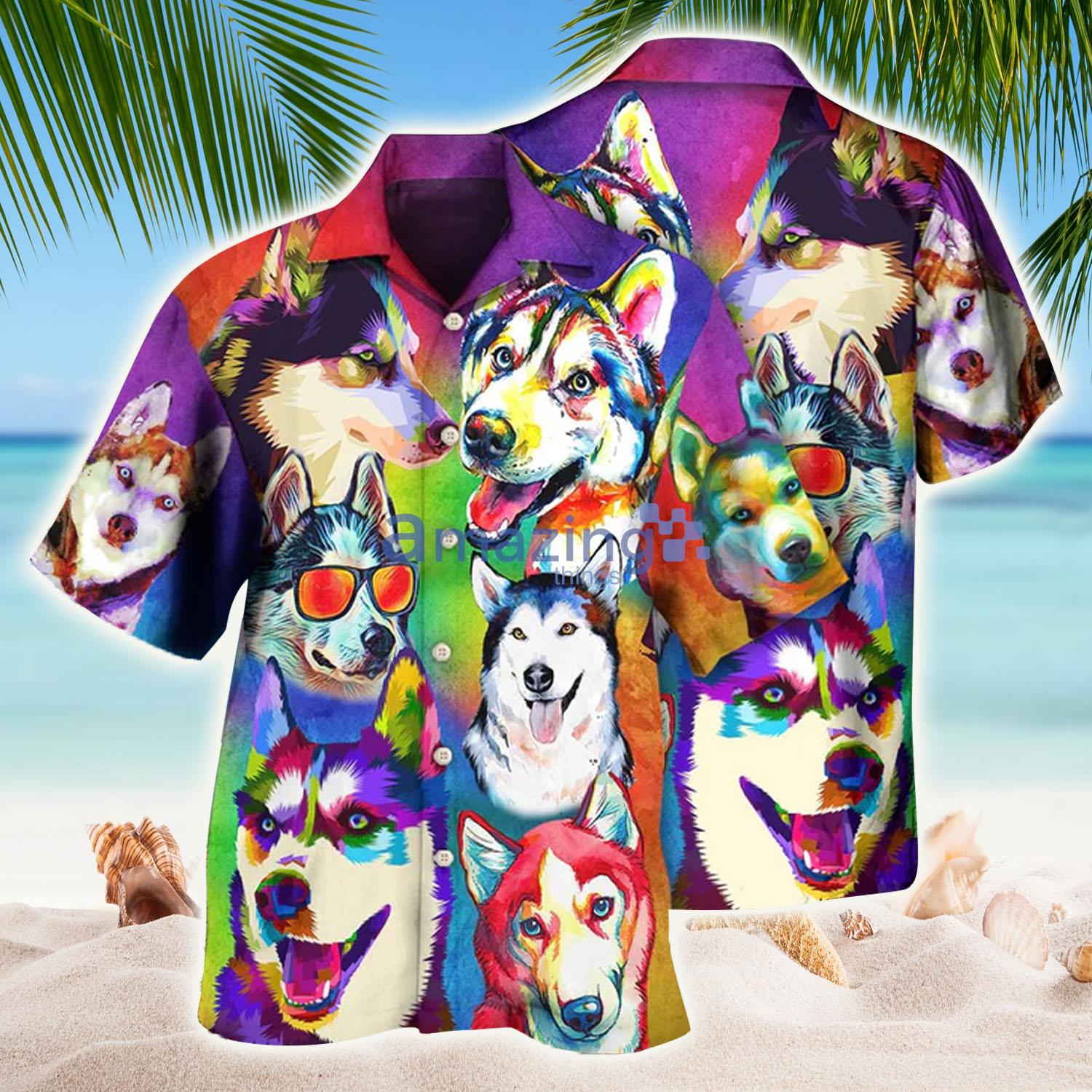 husky hawaiian shirt