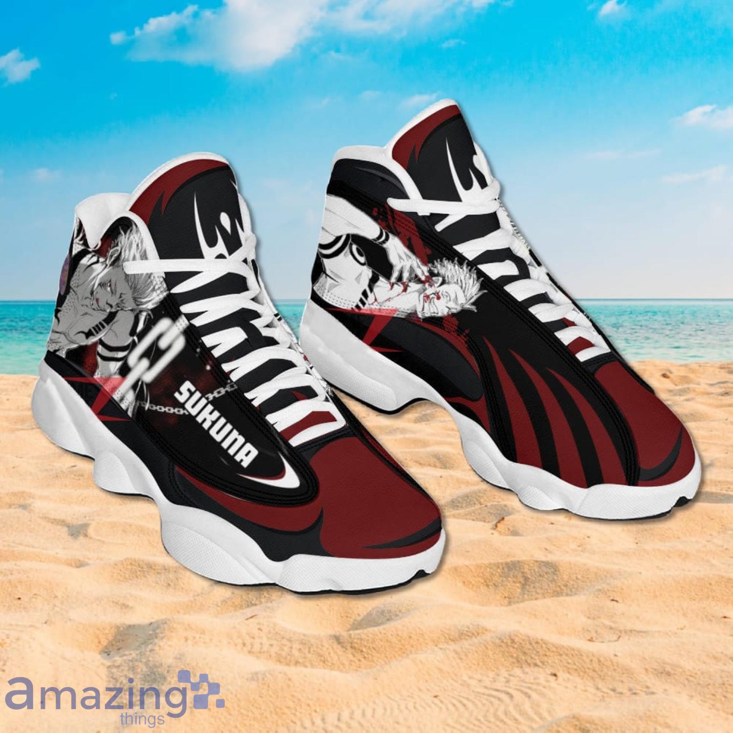 Jujutsu Kaisen Yuji Itadori X Sukana Air Jordan 13 Anime Shoes Gift For Fans image Jujutsu Kaisen Yuji Itadori X Sukana Air Jordan 13 Anime Shoes Gift For Fans Product Photo 2