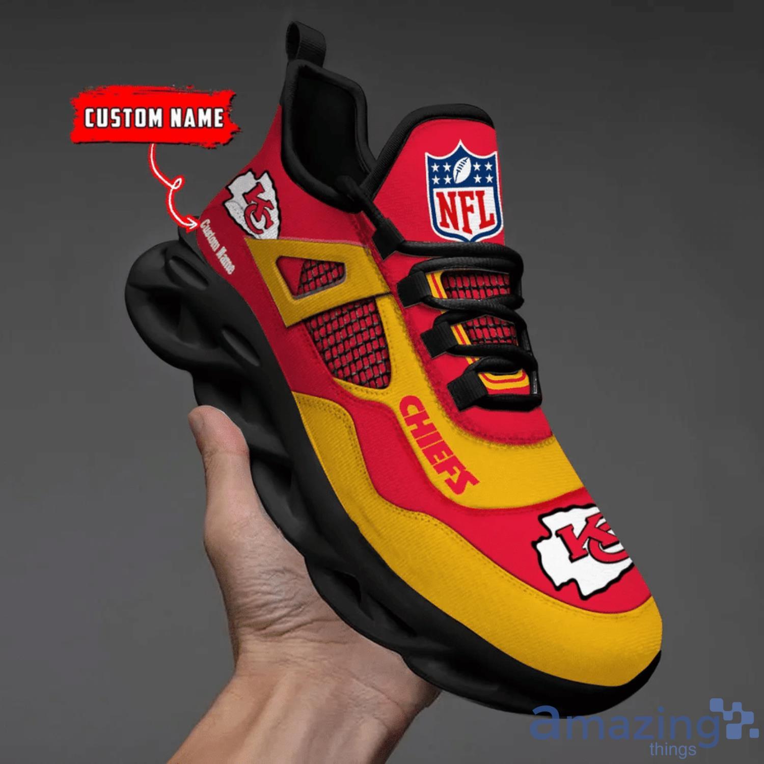 Kansas City Chiefs 3D Max Soul Sneakers Running Shoes Custom Name