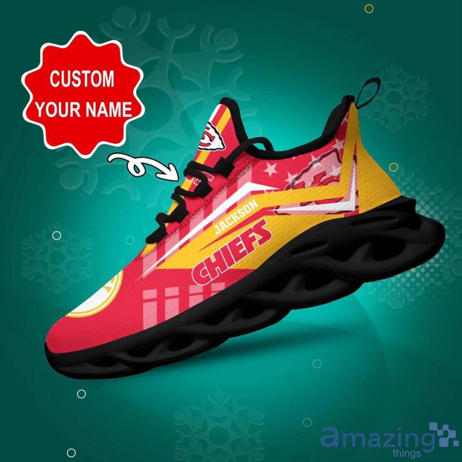 Custom Name Brisbane Broncos NRL Team Logo Air Cushion Sports Shoe Men Women  - Freedomdesign