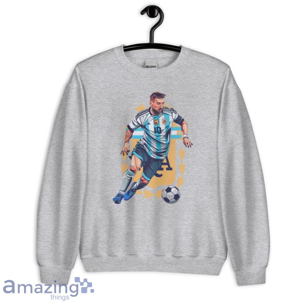 Lionel Messi Art Men'S Women'S Football Tee 100% Cotton Sport T-Shirt