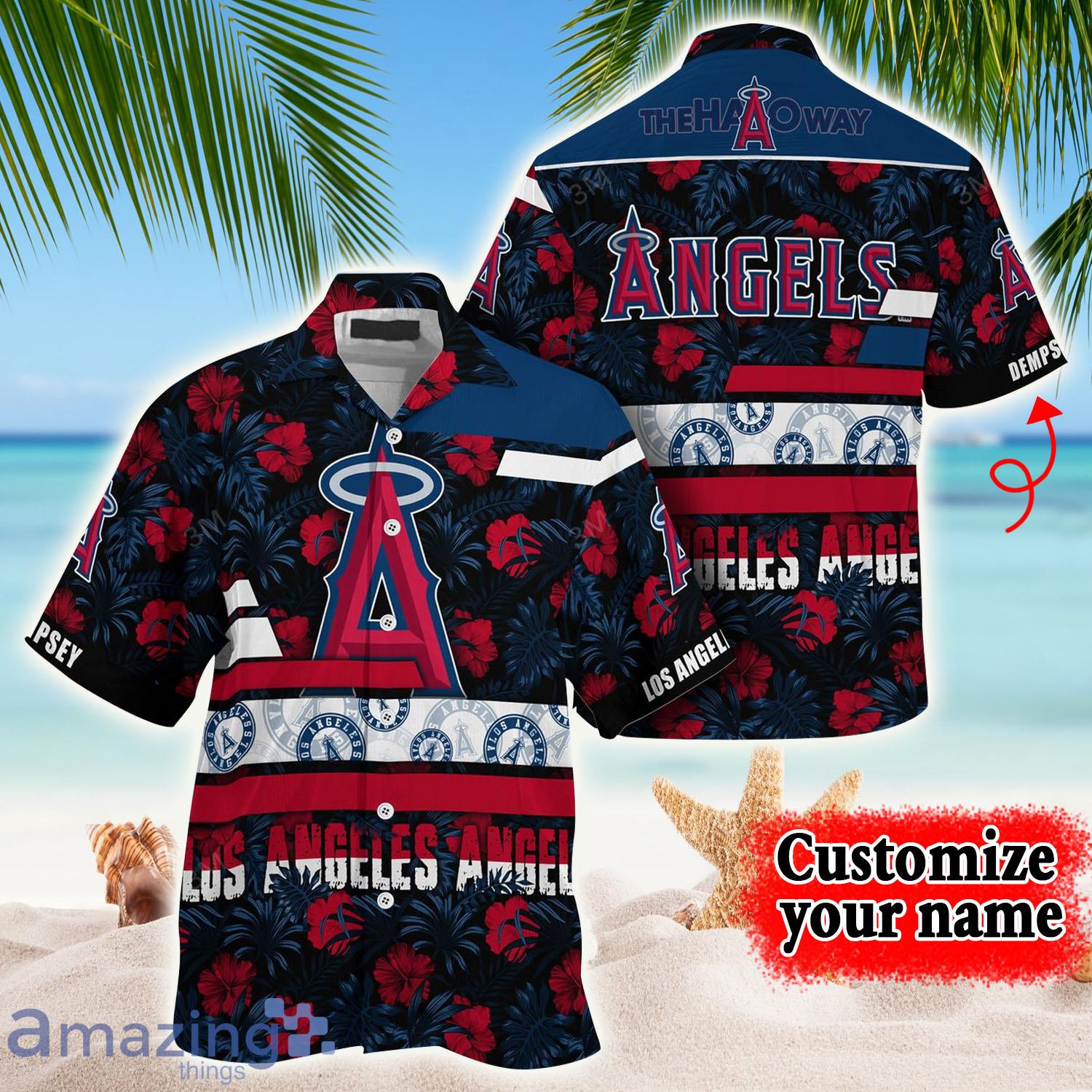 Los Angeles Angels Hawaiian Shirt Los Angeles Mlb Custom Hawaiian