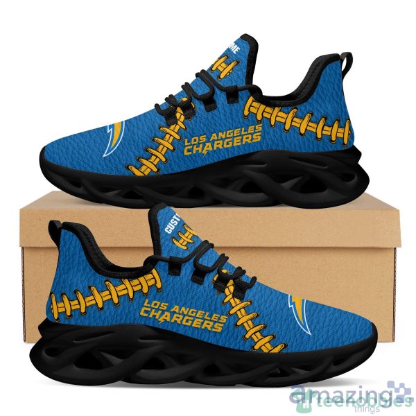 Los Angeles Chargers Max Soul Clunky Sneaker Shoes Custom Name