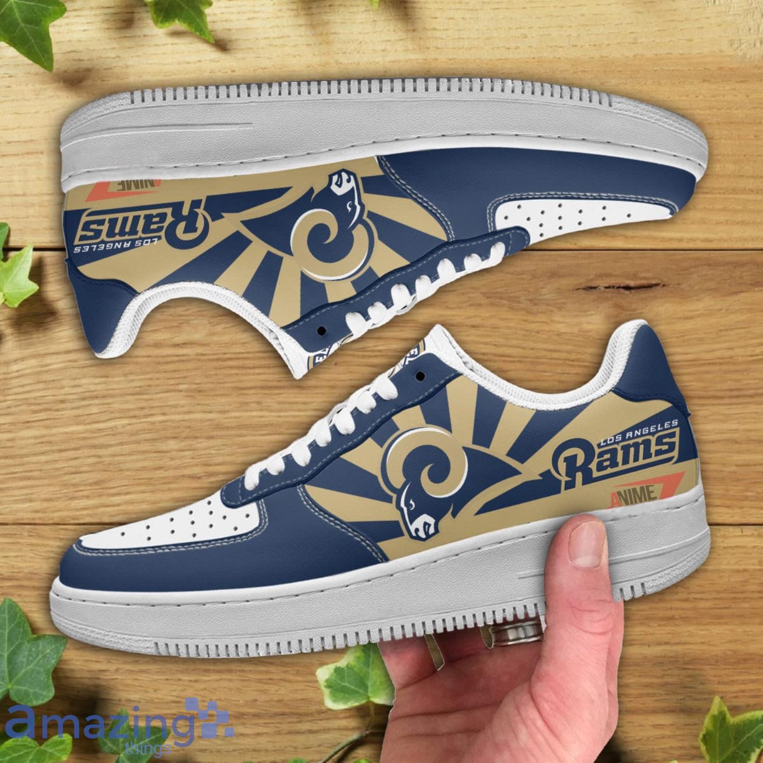 Los Angeles Rams NFL Navy Air Force Shoes Gift For Fans image Los Angeles Rams NFL Navy Air Force Shoes Gift For Fans Product Photo 2