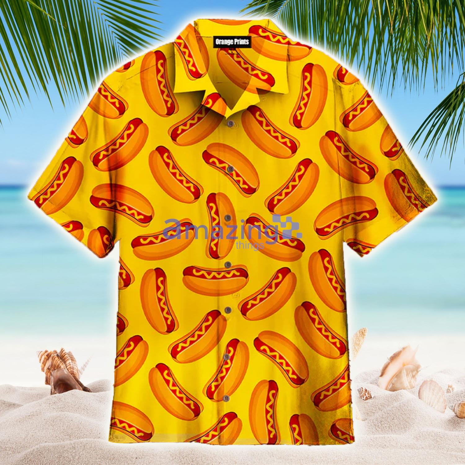 hot dog hawaiian shirt