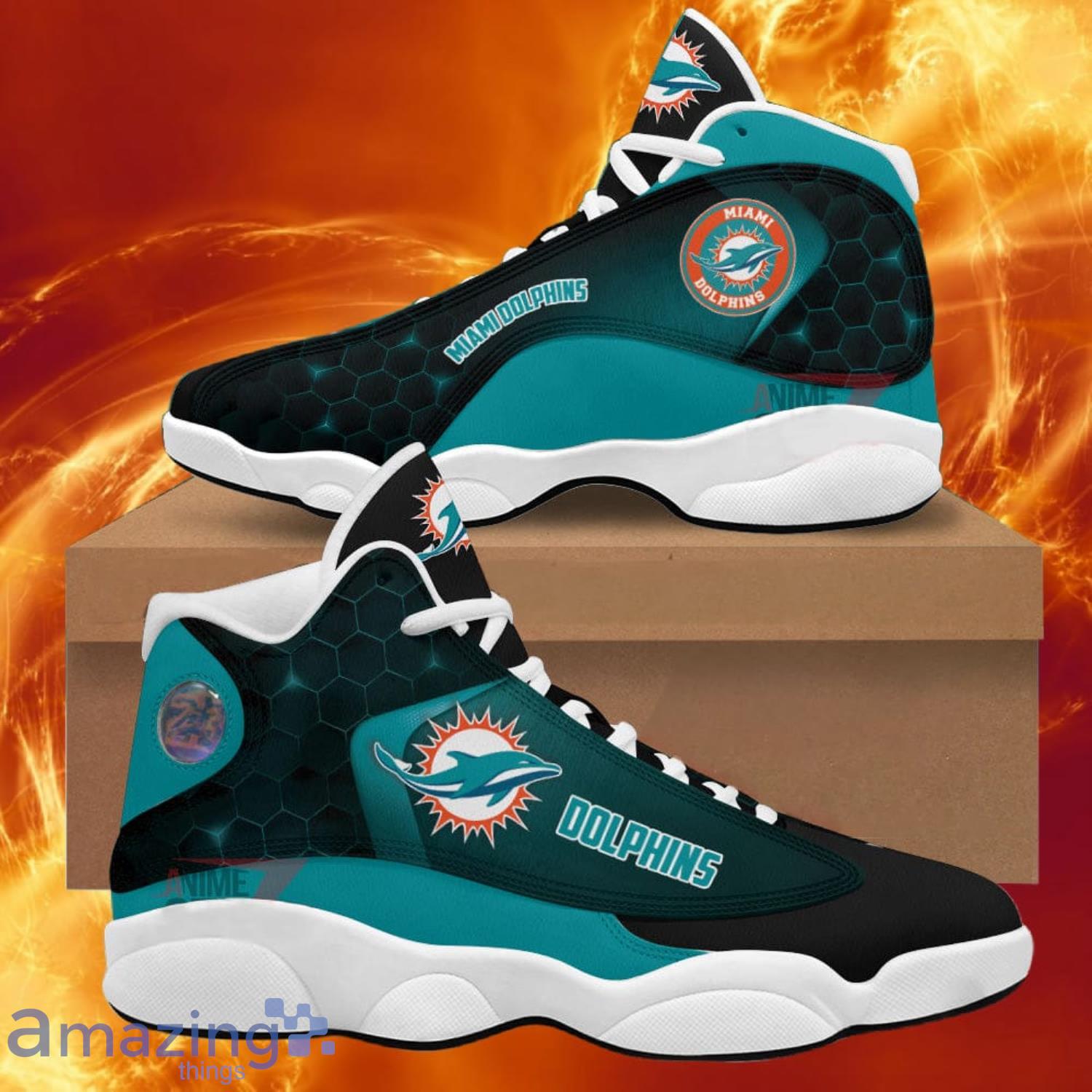 Miami Dolphins 3D Air Cushion Sports Shoes Custom Name For Fans NFL