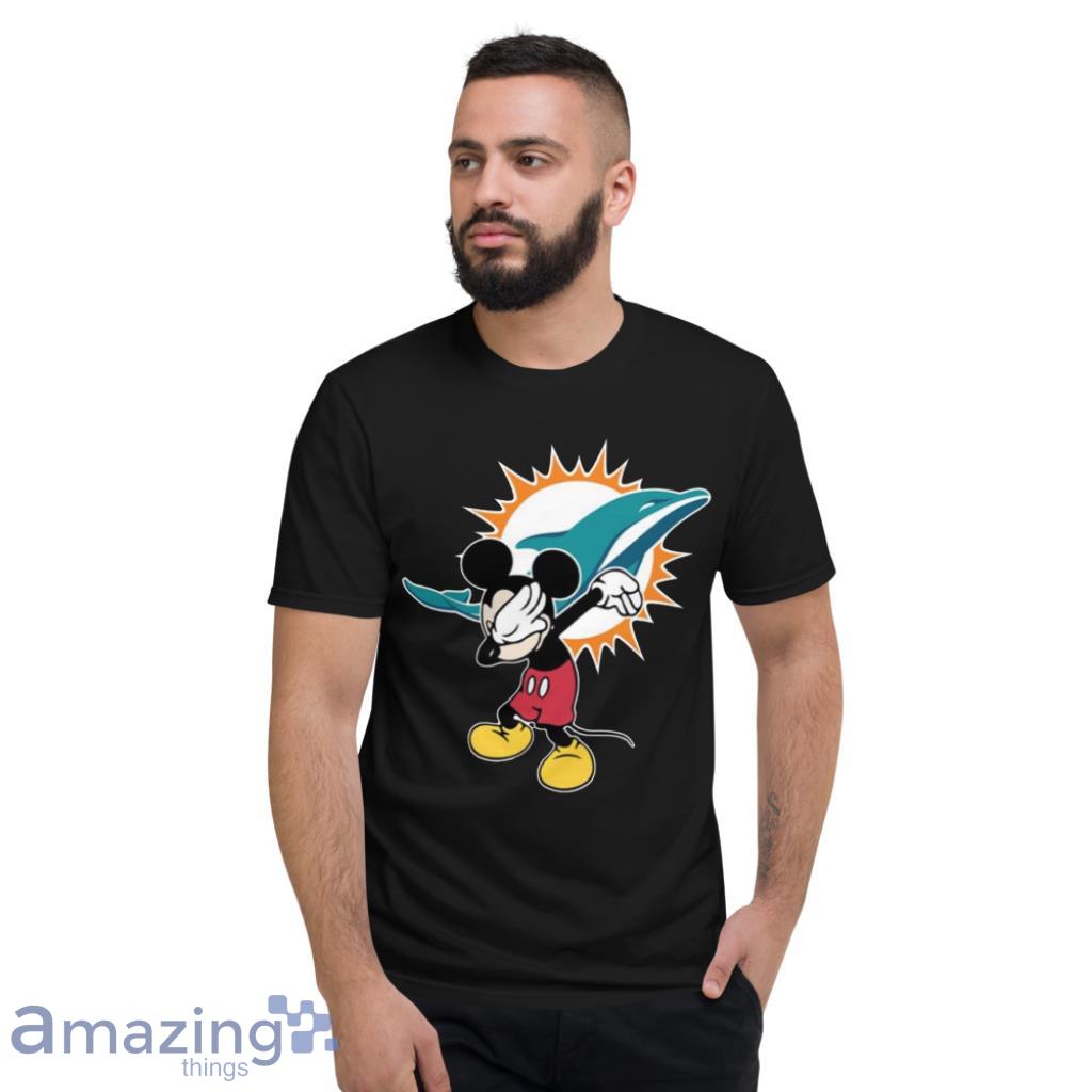 Miami Dolphins NFL Football Dabbing Mickey Disney Sports For Fans T Shirt image Miami Dolphins NFL Football Dabbing Mickey Disney Sports For Fans T Shirt - Short Sleeve T-Shirt