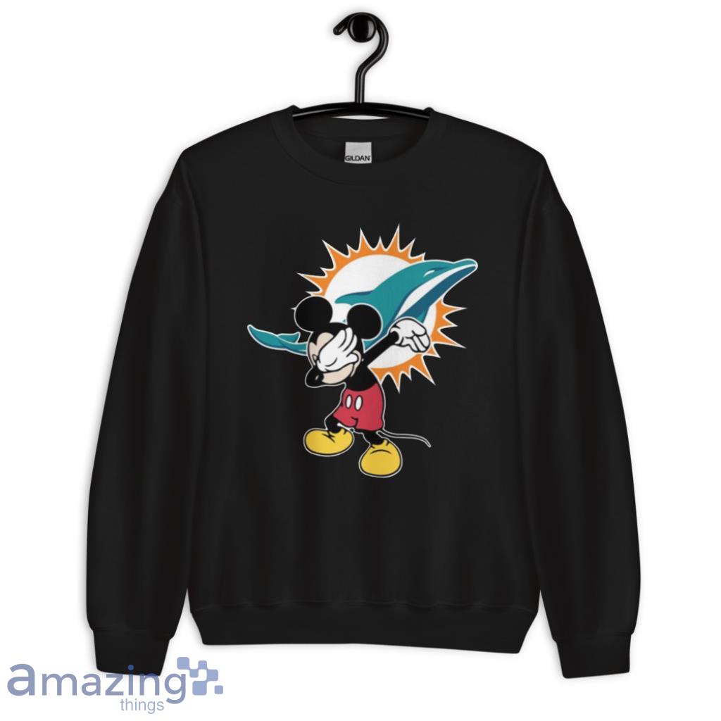 Miami Dolphins NFL Football Dabbing Mickey Disney Sports For Fans T Shirt image Miami Dolphins NFL Football Dabbing Mickey Disney Sports For Fans T Shirt - Unisex Crewneck Sweatshirt
