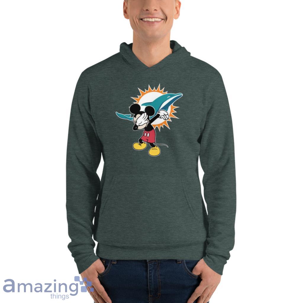 Miami Dolphins NFL Football Dabbing Mickey Disney Sports For Fans T Shirt image Miami Dolphins NFL Football Dabbing Mickey Disney Sports For Fans T Shirt - Unisex Fleece Pullover Hoodie-1