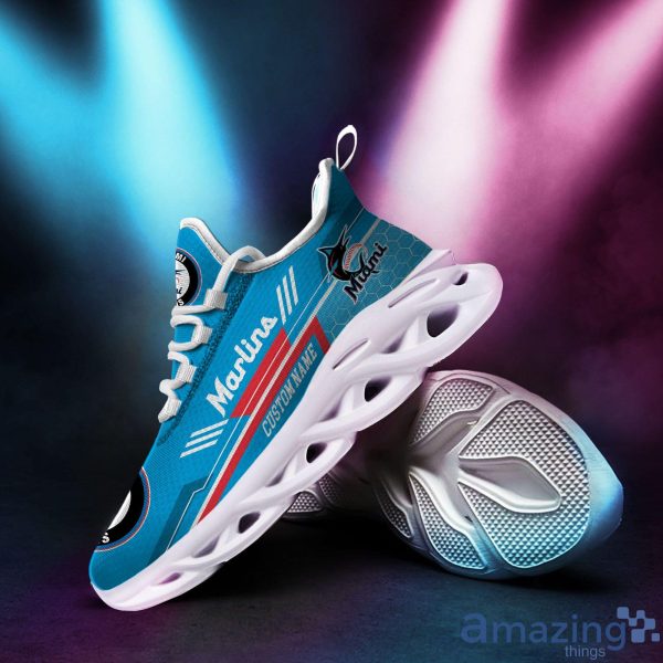 Miami Marlins Custom Name Max Soul Sneakers Running Shoes