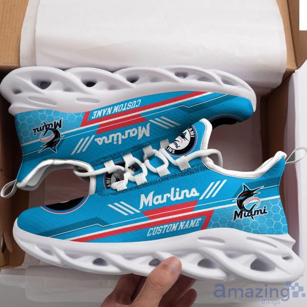 Miami Marlins Custom Name Max Soul Sneakers Running Shoes