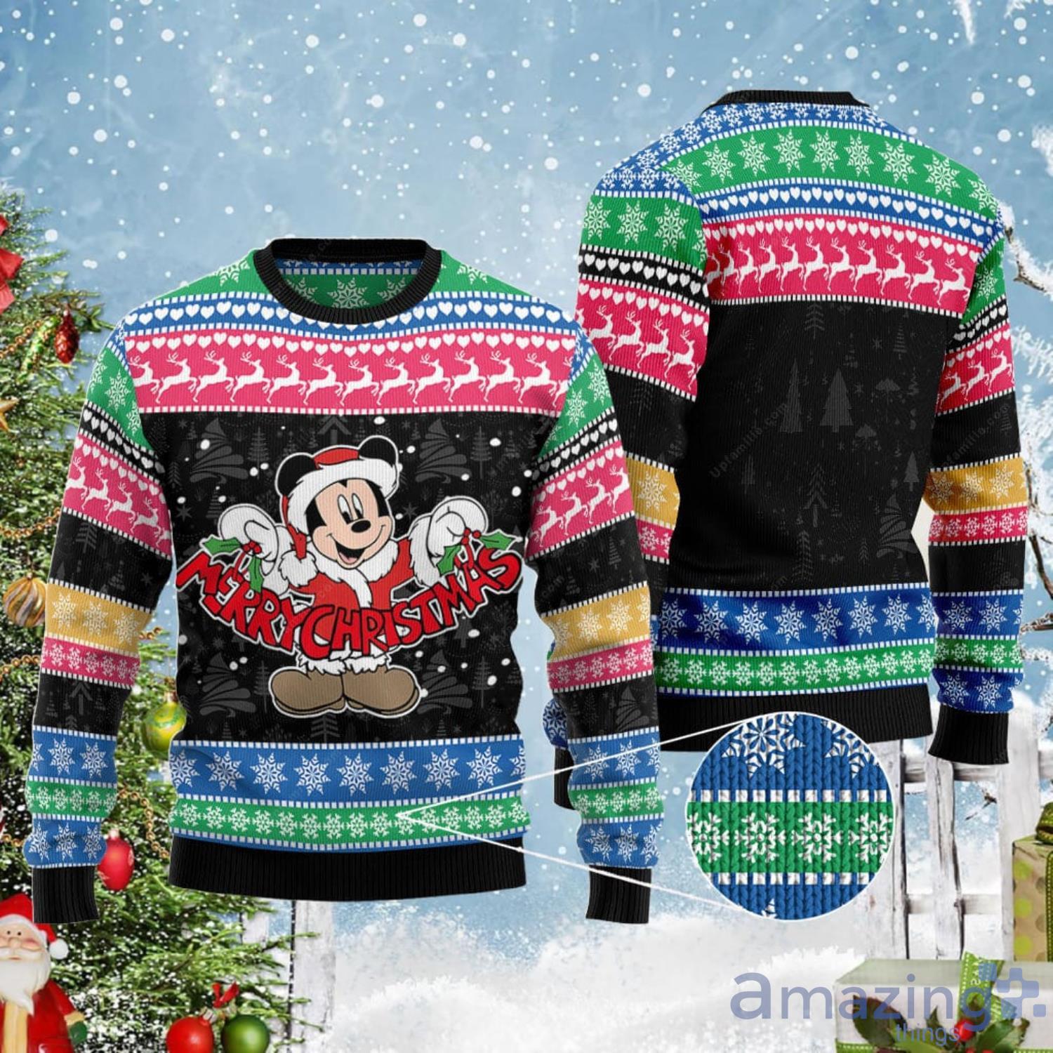 Mickey Merry Christmas Disney Cartoon Lover Christmas Gift Ugly Christmas Sweater Product Photo 1