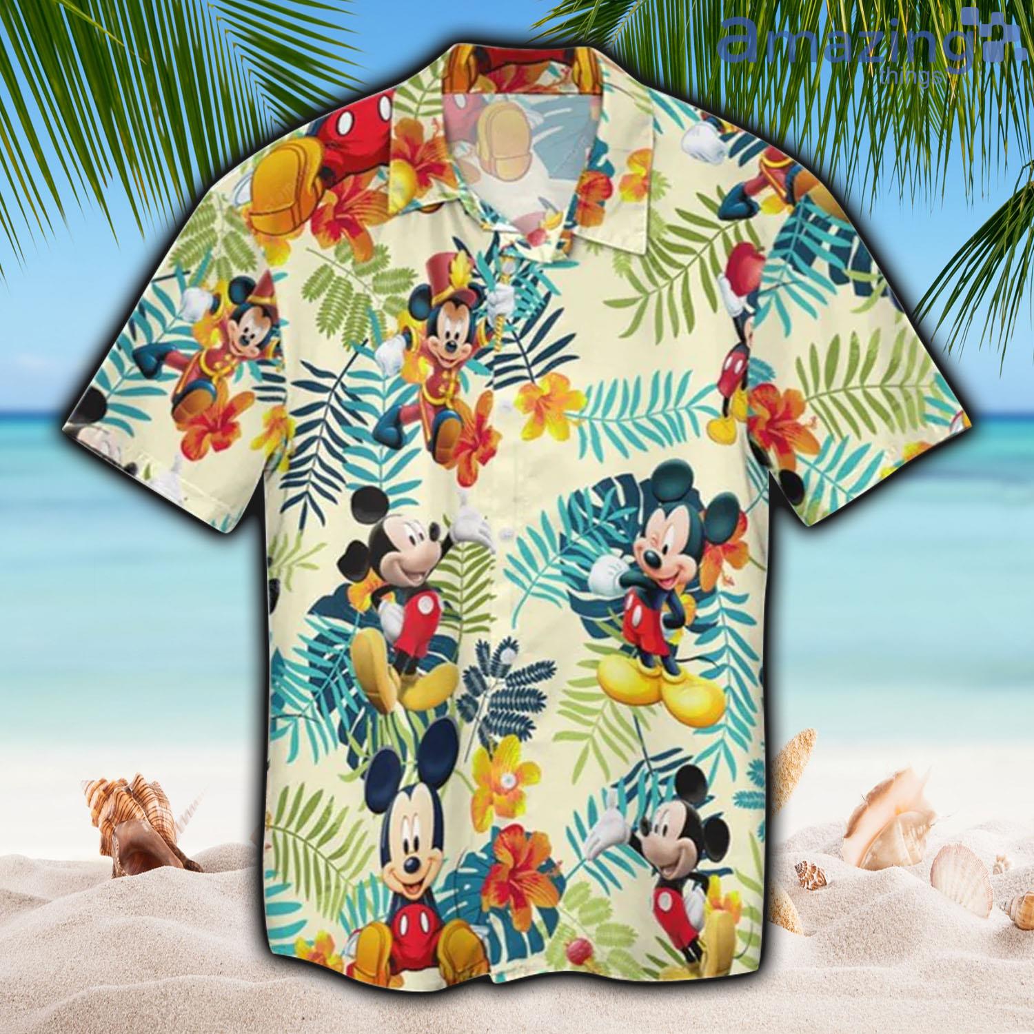 Mickey Mouse And Leaves Hawaiian Shirt - Mickey Mouse And Leaves Hawaiian Shirt