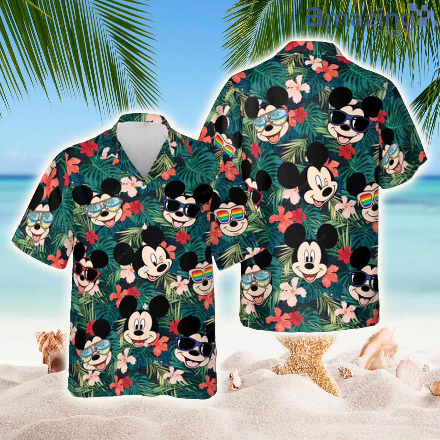 Mickey Mouse And Tropical Hawaiian Shirt - Mickey Mouse And Tropical Hawaiian Shirt