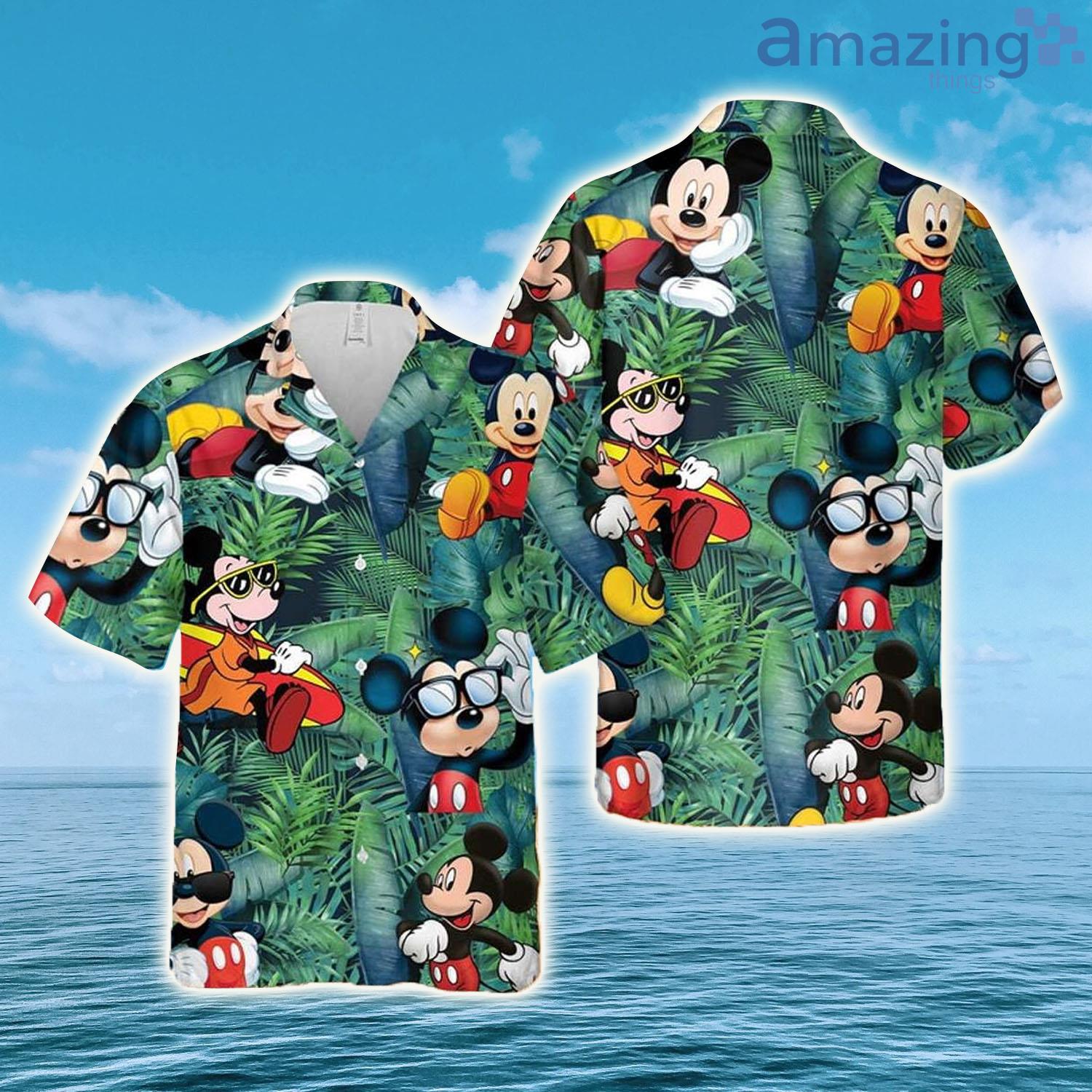 Mickey Mouse Vacation Green Forest Disney Hawaiian Shirt - Mickey Mouse Vacation Green Forest Disney Hawaiian Shirt