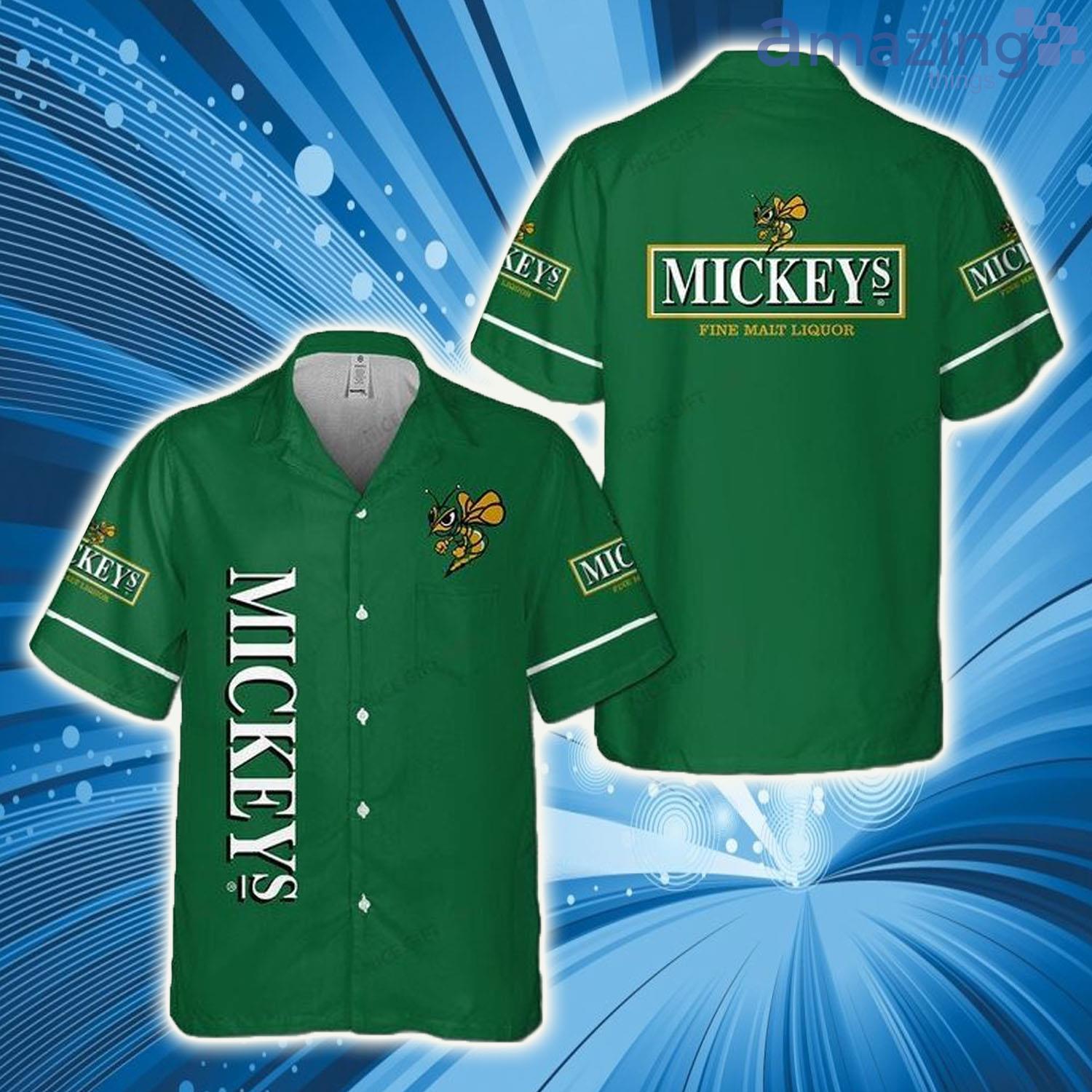Mickeys Fine Malt Liquor Hawaiian Shirt - Mickeys Fine Malt Liquor Hawaiian Shirt