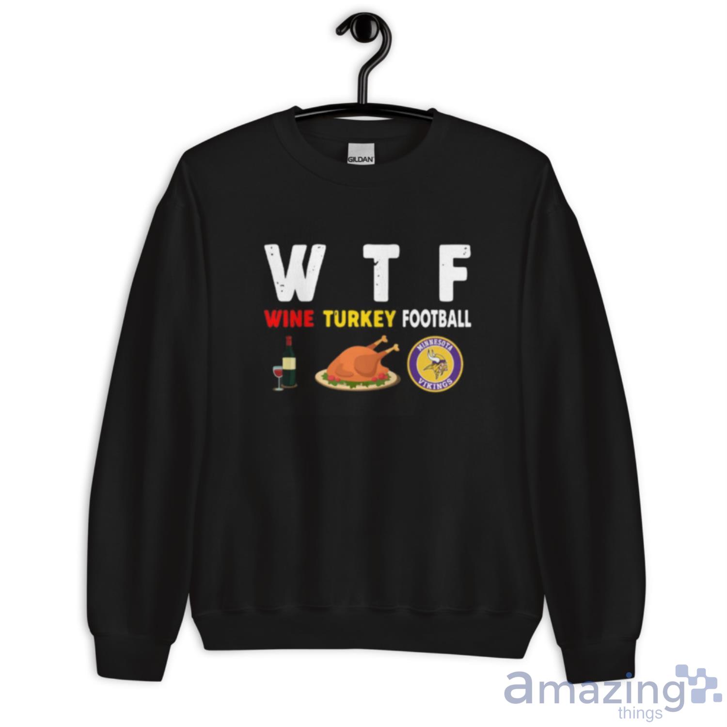 New York Giants Giving Day WTF Wine Turkey Football NFL Youth T