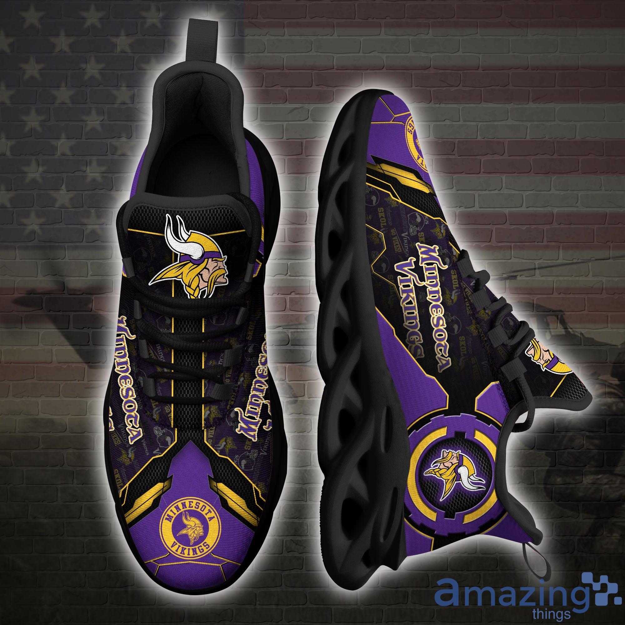 Minnesota Vikings Max Soul Sneaker Running Shoes image Minnesota Vikings Max Soul Sneaker Running Shoes Product Photo 2