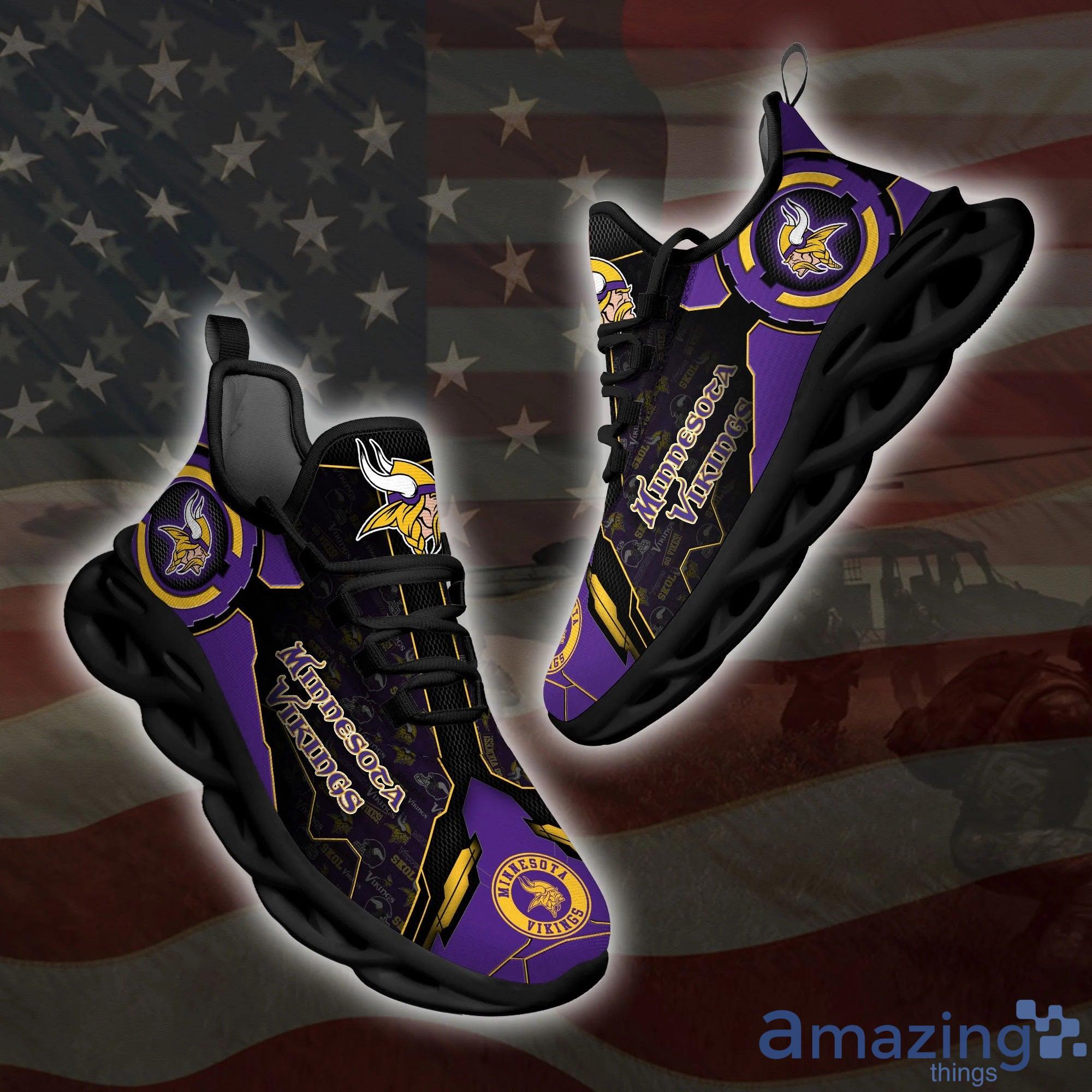 Minnesota Vikings Max Soul Sneaker Running Shoes image Minnesota Vikings Max Soul Sneaker Running Shoes Product Photo 3