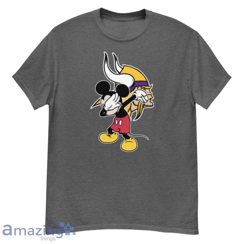 Minnesota Vikings NFL Football Dabbing Mickey Disney Sports For Fans T Shirt - G500 Men’s Classic T-Shirt-1