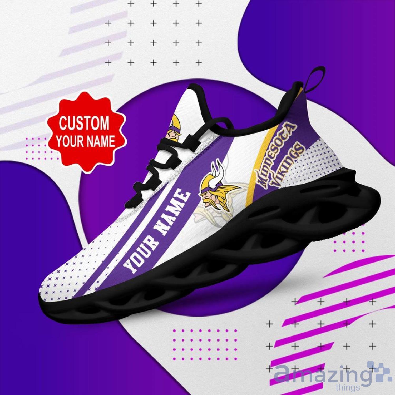 Minnesota Vikings NFL Mens Gradient Midsole White Sneakers