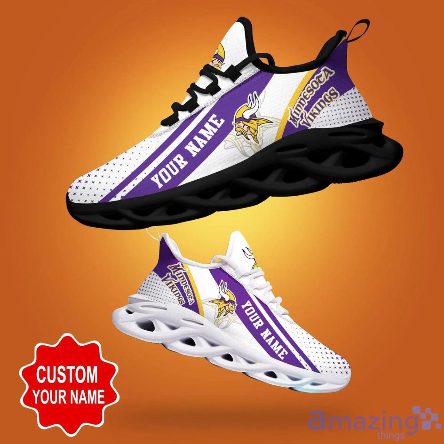 Minnesota Vikings NFL White Max Soul Shoes - Banantees