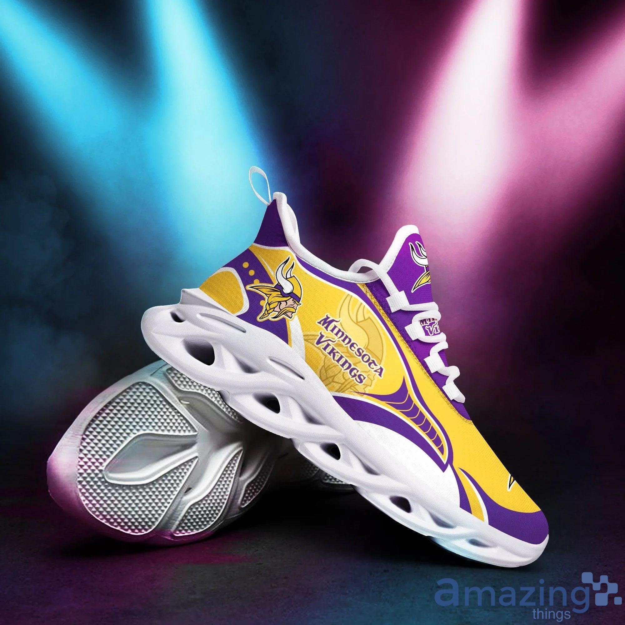 Minnesota Vikings Yellow And Purple Max Soul Sneakers Running Shoes
