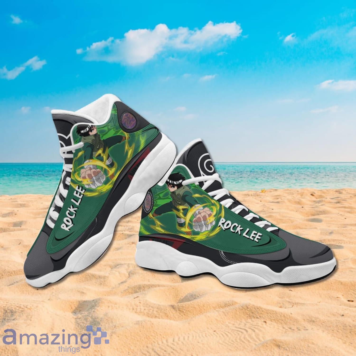 Naruto Rock Lee Air Jordan 13 Sneakers Anime Shoes Gift For Fans image Naruto Rock Lee Air Jordan 13 Sneakers Anime Shoes Gift For Fans Product Photo 4