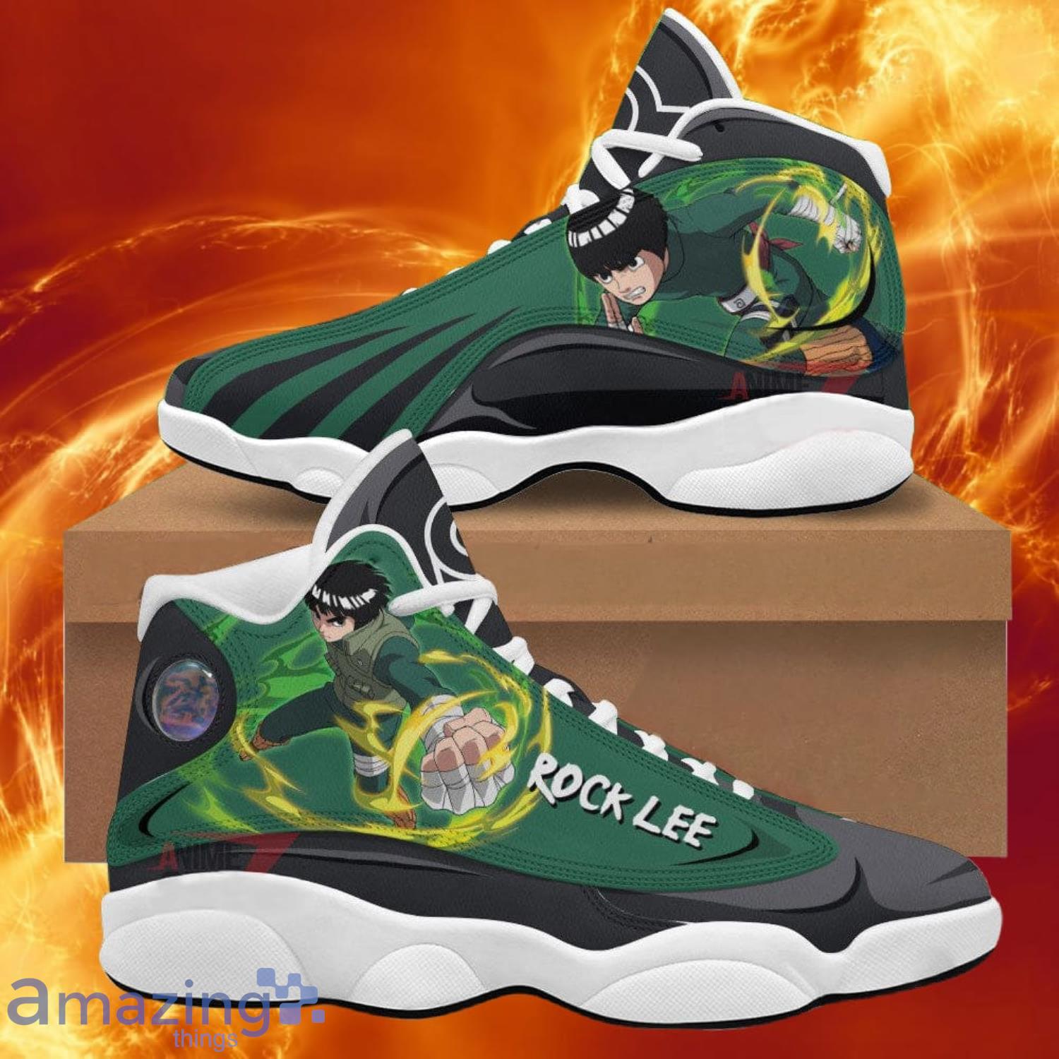 Naruto Rock Lee Air Jordan 13 Sneakers Anime Shoes Gift For Fans Product Photo 1 Naruto Rock Lee Air Jordan 13 Sneakers Anime Shoes Gift For Fans Product Photo 1