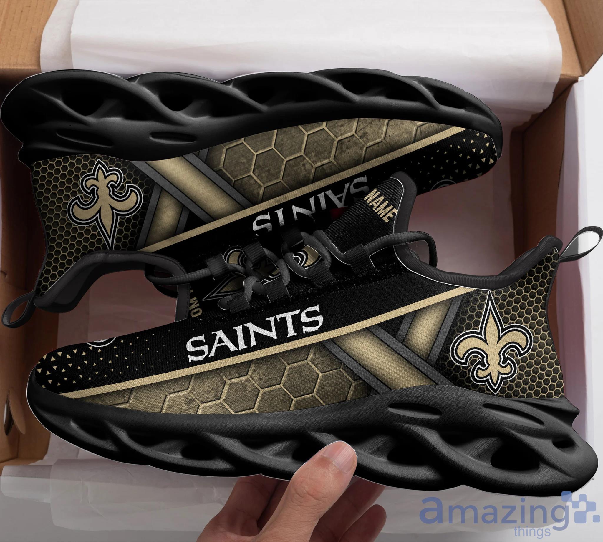 New Orleans Saints 3D Max Soul Sneakers Running Shoes Custom Name